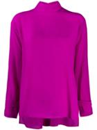 Jejia Stand Up Collar Blouse - Purple