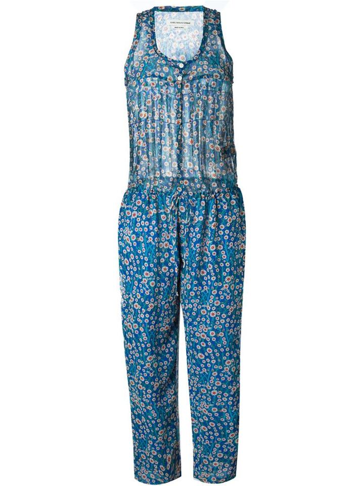 Isabel Marant Étoile - 'salina' Jumpsuit - Women - Silk/viscose - 38, Blue, Silk/viscose