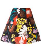 Marni Madder Print Skirt, Women's, Size: 42, Black, Cotton/linen/flax