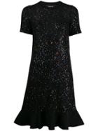 Paule Ka Knitted Sequin-embellished Dress - Black