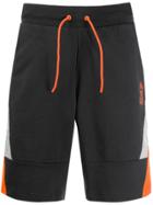 Ea7 Emporio Armani Geometric Print Track Shorts - Black