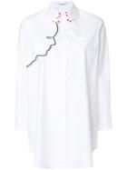 Vivetta Silhouette Embroidered Long-line Shirt - White
