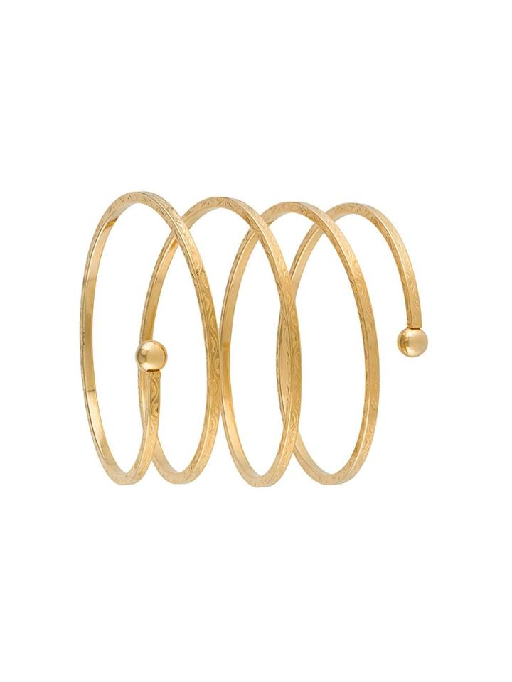 Susan Caplan Vintage 1990s Spiral Arm Cuff - Gold