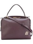 Bally - Logo Plaque Satchel - Women - Leather - One Size, Pink/purple, Leather