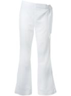 Casa Nata - Side Tie Trousers - Women - Cotton - S, Women's, White, Cotton
