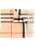 Burberry House Check Scarf, Women's, Nude/neutrals, Cashmere/polyester/metallic Fibre