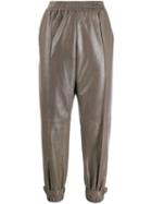 Givenchy Leather Jogging Trousers - Brown