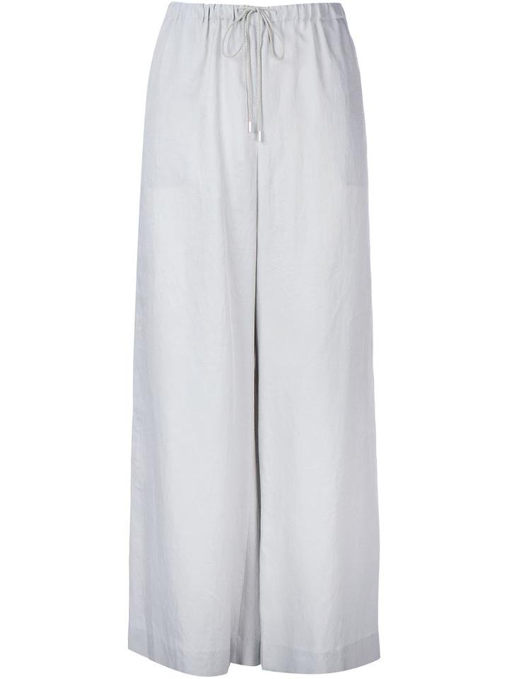 Astraet Wide Leg Trousers, Women's, Size: 2, Grey, Cotton/cupro