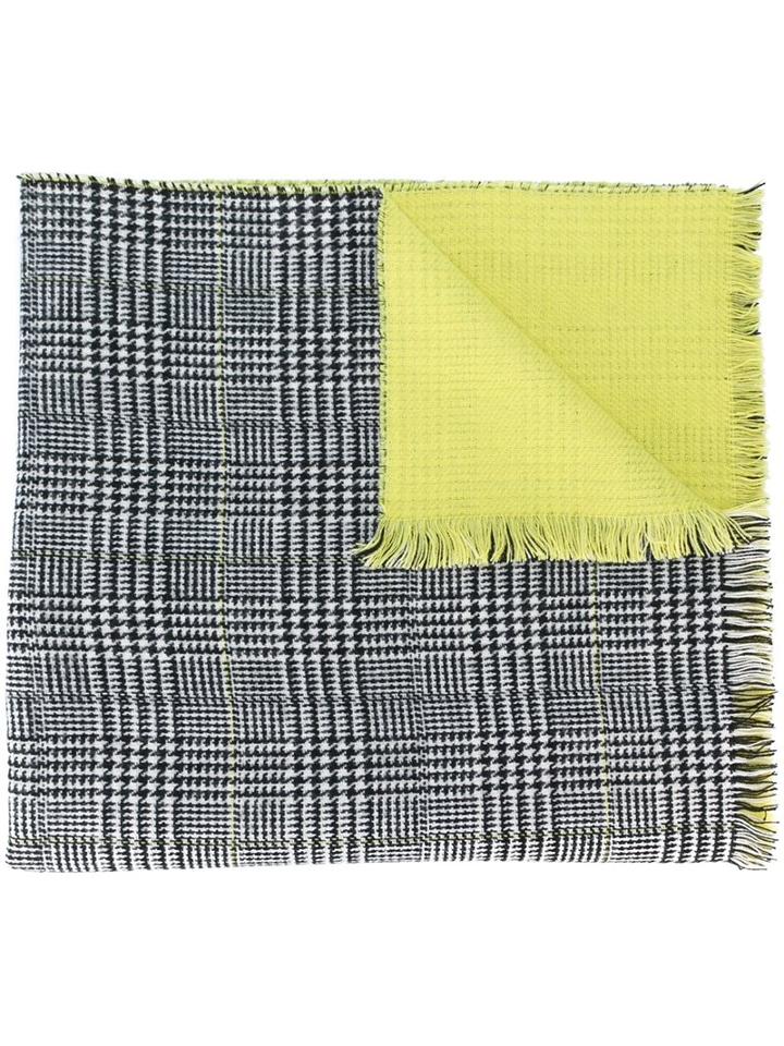 Twin-set Houndstooth Pattern Scarf, Women's, Black, Acrylic
