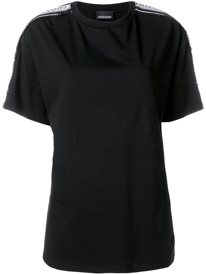 Ermanno Ermanno Logo Trim T-shirt - Black