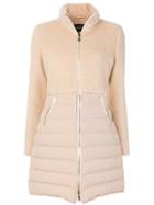 Emporio Armani Fur Effect Padded Coat - Nude & Neutrals