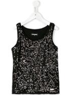 Dsquared2 Kids Sequin Embellished Tank Top, Girl's, Size: 10 Yrs, Black