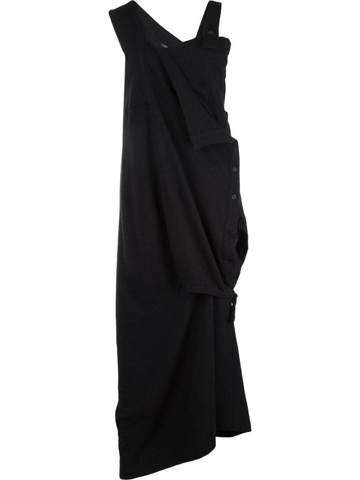Y's Asymmetric Neckline Playsuit - Black