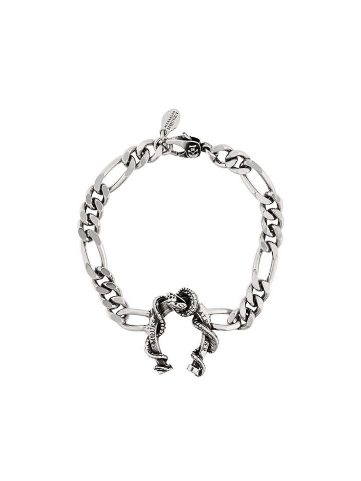 Alexander Mcqueen Snake & Skull Bracelet - Metallic