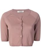 's Max Mara Short-sleeve Cropped Cardigan - Purple