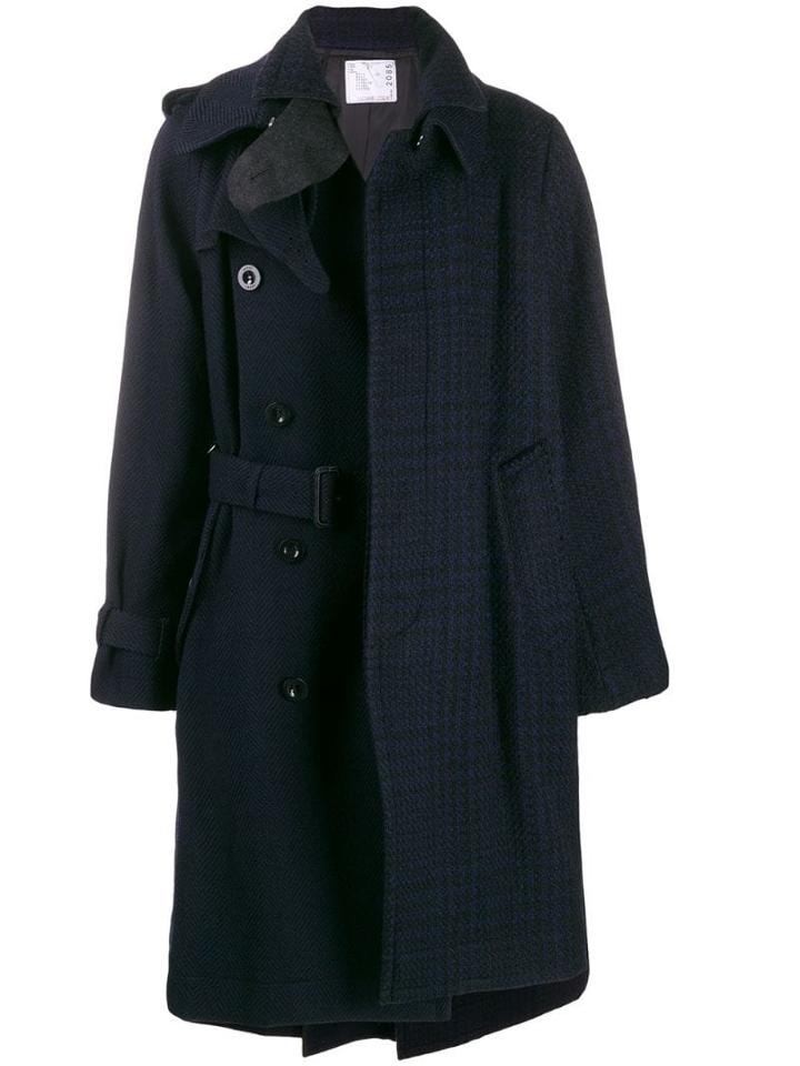 Sacai Asymmetric Trench Coat - Blue