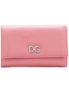 Dolce & Gabbana Crystal Logo Wallet - Pink & Purple