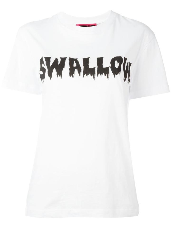 Mcq Alexander Mcqueen Swallow Print T-shirt, Women's, Size: Large, White, Cotton