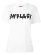 Mcq Alexander Mcqueen Swallow Print T-shirt, Women's, Size: Large, White, Cotton