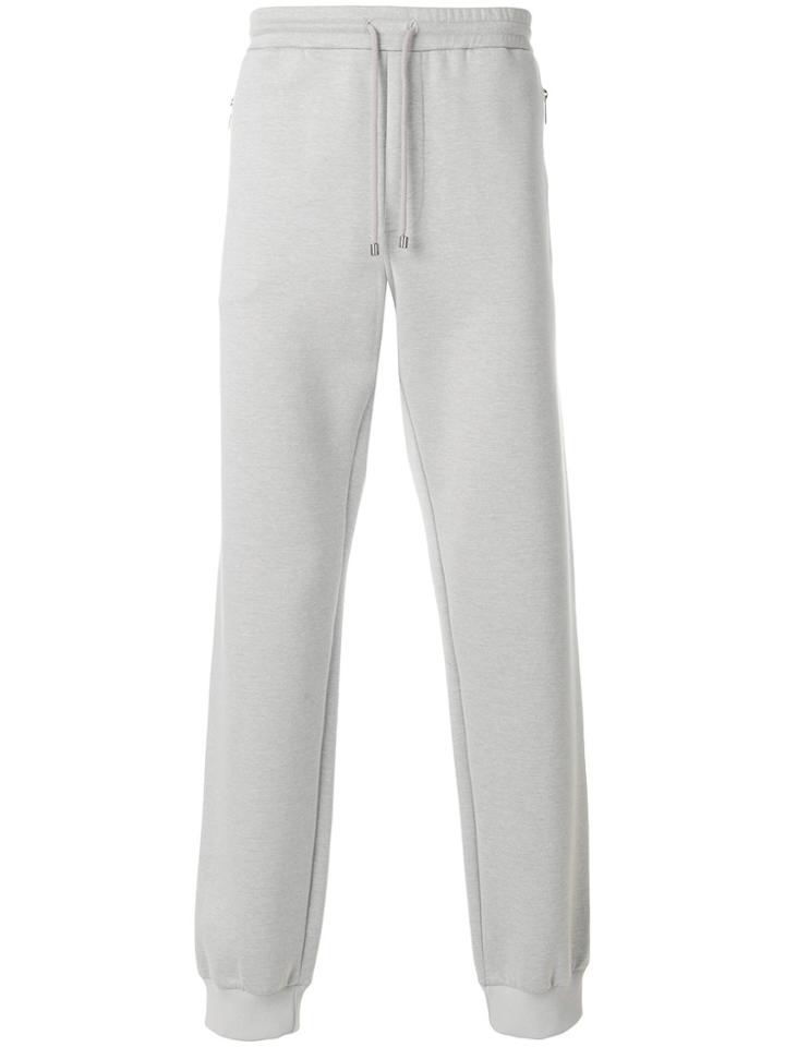 Giorgio Armani Zip-deailed Sweatpants - Grey