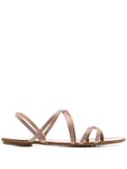 Pedro Garcia Sarabel Embellished Strappy Sandals - Gold