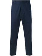 Paolo Pecora - Tailored Trousers - Men - Cotton/linen/flax/spandex/elastane - 44, Blue, Cotton/linen/flax/spandex/elastane