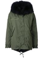As65 Military Fur Trim Parka, Women's, Size: Medium, Green, Cotton/rabbit Fur/polyamide