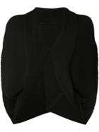 Issey Miyake - Ribbed High Low Jacket - Women - Polyester - 2, Black, Polyester