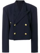 Yohji Yamamoto Vintage Double Breasted Cropped Jacket - Blue