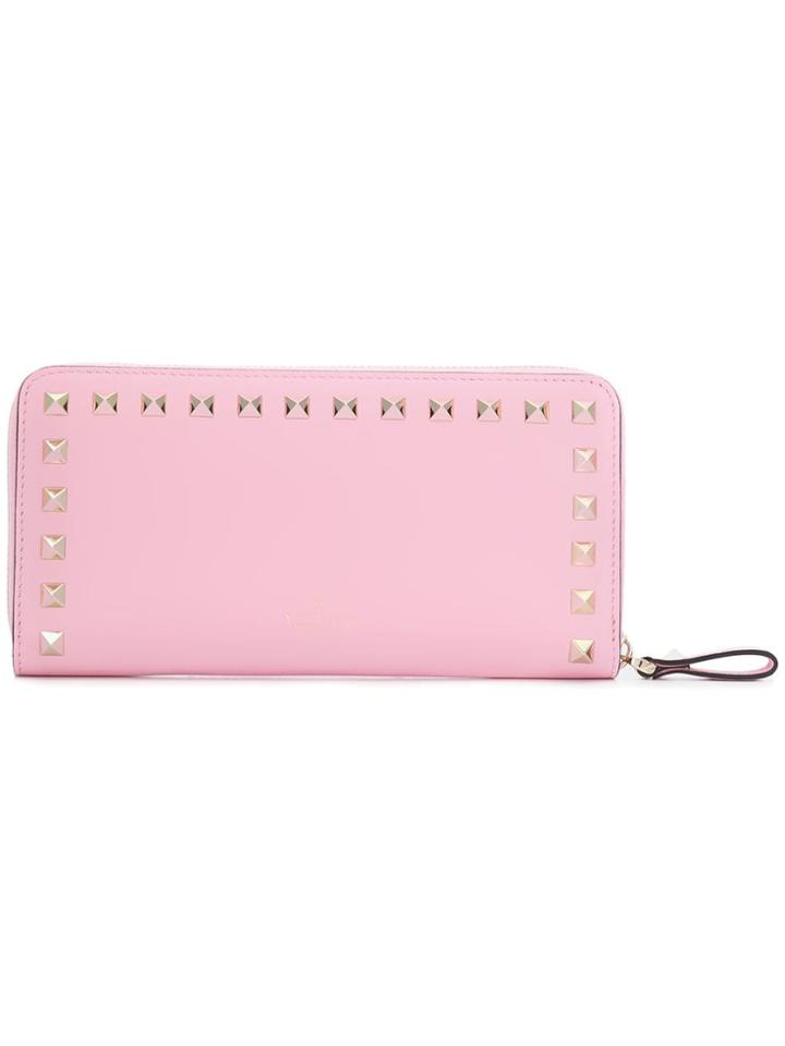 Valentino Rockstud Wallet - Pink & Purple