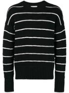 Ami Alexandre Mattiussi Striped Oversized Sweater - Black