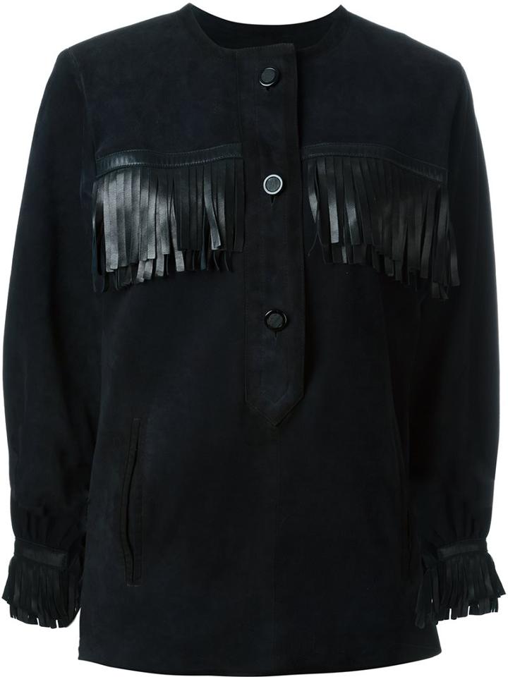 Yves Saint Laurent Vintage Fringed Leather Top