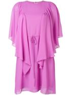 See By Chloé Ruffle Sheer Sleeve Dress - Purple