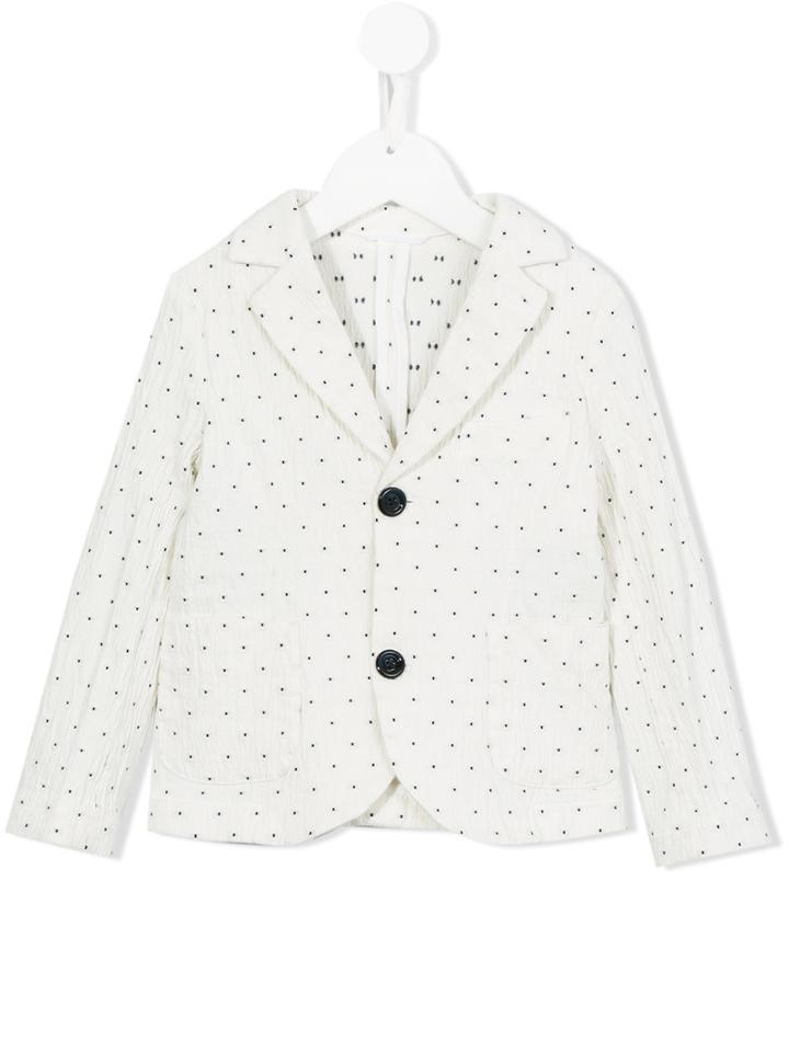 Monnalisa Polka Dot Blazer, Boy's, Size: 10 Yrs, White