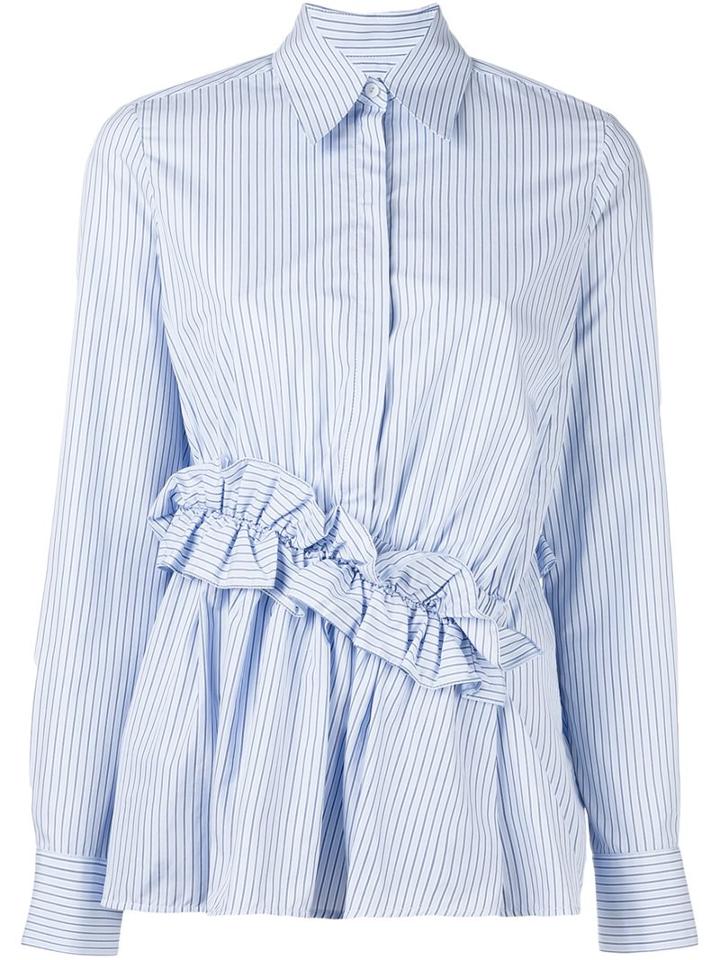 Victoria Victoria Beckham Ruffled Striped Shirt