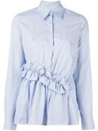 Victoria Victoria Beckham Ruffled Striped Shirt