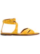Michel Vivien Flat Sandals - Yellow & Orange