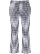 Silvia Tcherassi Leira Checked Cropped Trousers - Blue