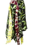 Emilio Pucci Bird Print Skirt, Women's, Size: 42, Black, Silk