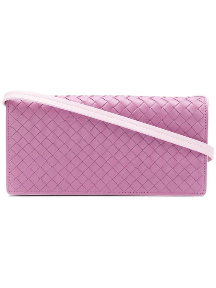 Bottega Veneta Woven Wallet - Pink & Purple