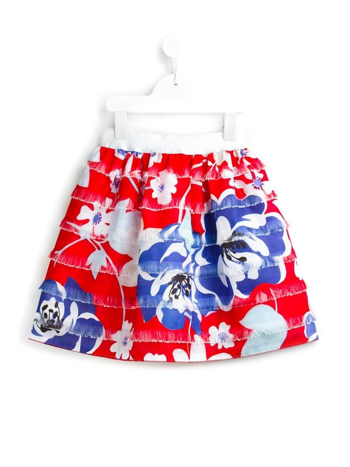 Simonetta Floral Print Skirt, Girl's, Size: 10 Yrs, White