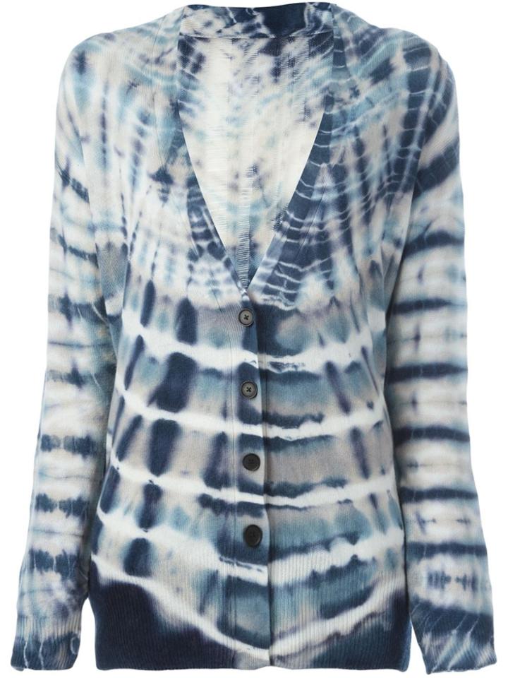 Raquel Allegra Shred Back Tie-dye Cardigan - Blue