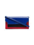 Marni Blue And Red Mini Leather Shoulder Bag
