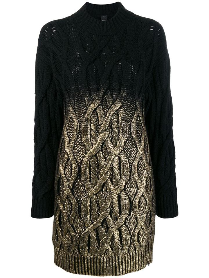 Pinko Cable Knit Dress - Black
