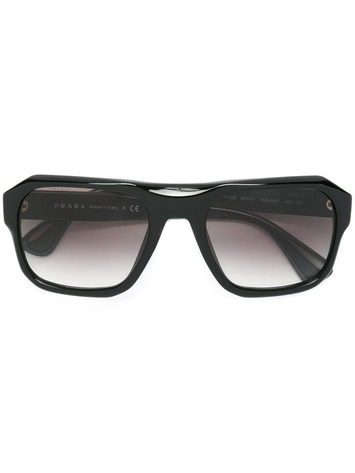 Prada Eyewear 'exclusive Collection' Squared Sunglasses, Adult Unisex, Black, Acetate