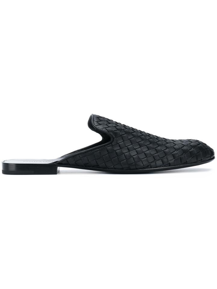 Bottega Veneta Braided Slip On Loafers - Black