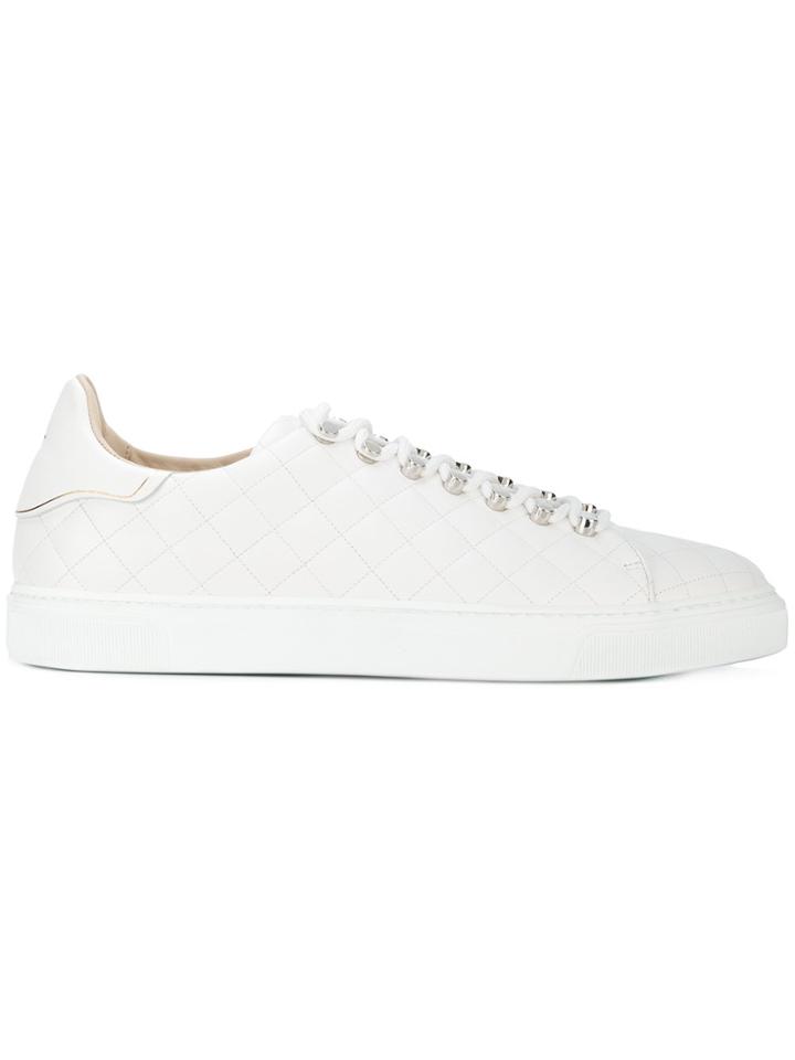 Louis Leeman Quilted Detail Sneakers - White