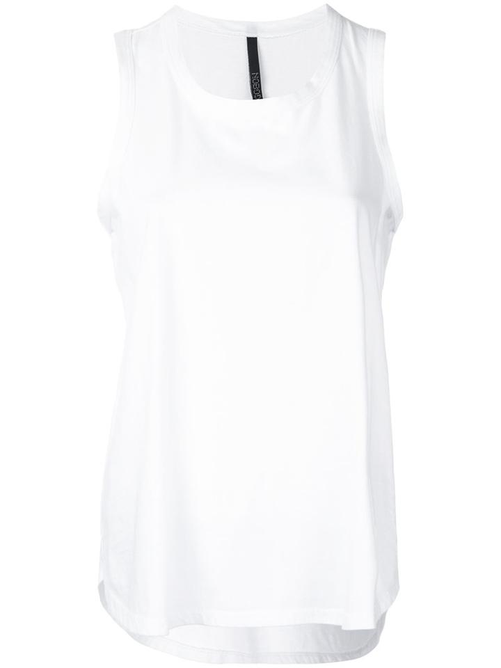 Nobody Denim White Organic Racer Tank, Women's, Size: Large, Organic Cotton