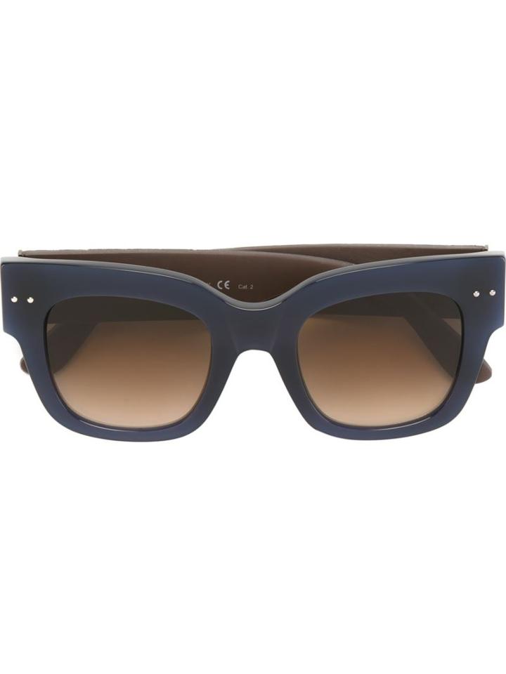 Bottega Veneta Eyewear Square Frame Sunglasses, Adult Unisex, Blue, Acetate