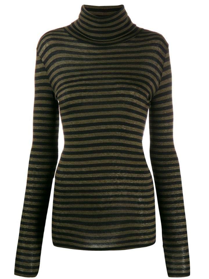 Closed Roll Neck Sweatshirt - Black